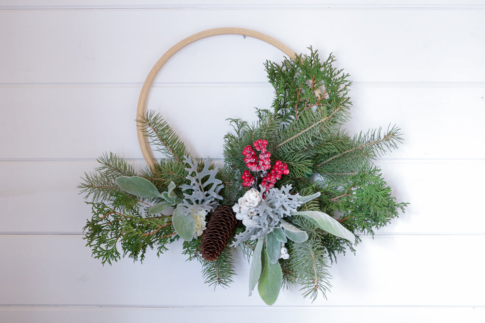 Winter Hoop Wreath Workshop- December 16