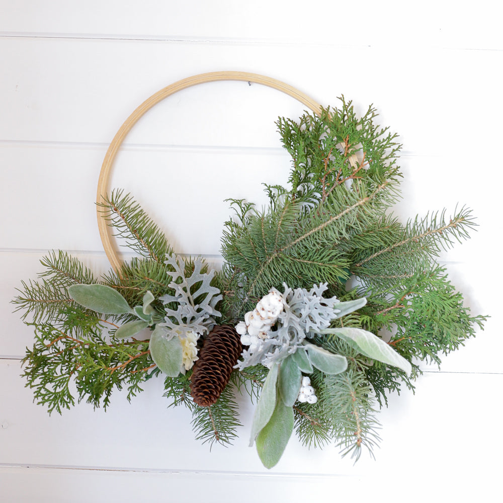 Winter Hoop Wreath Workshop- December 16